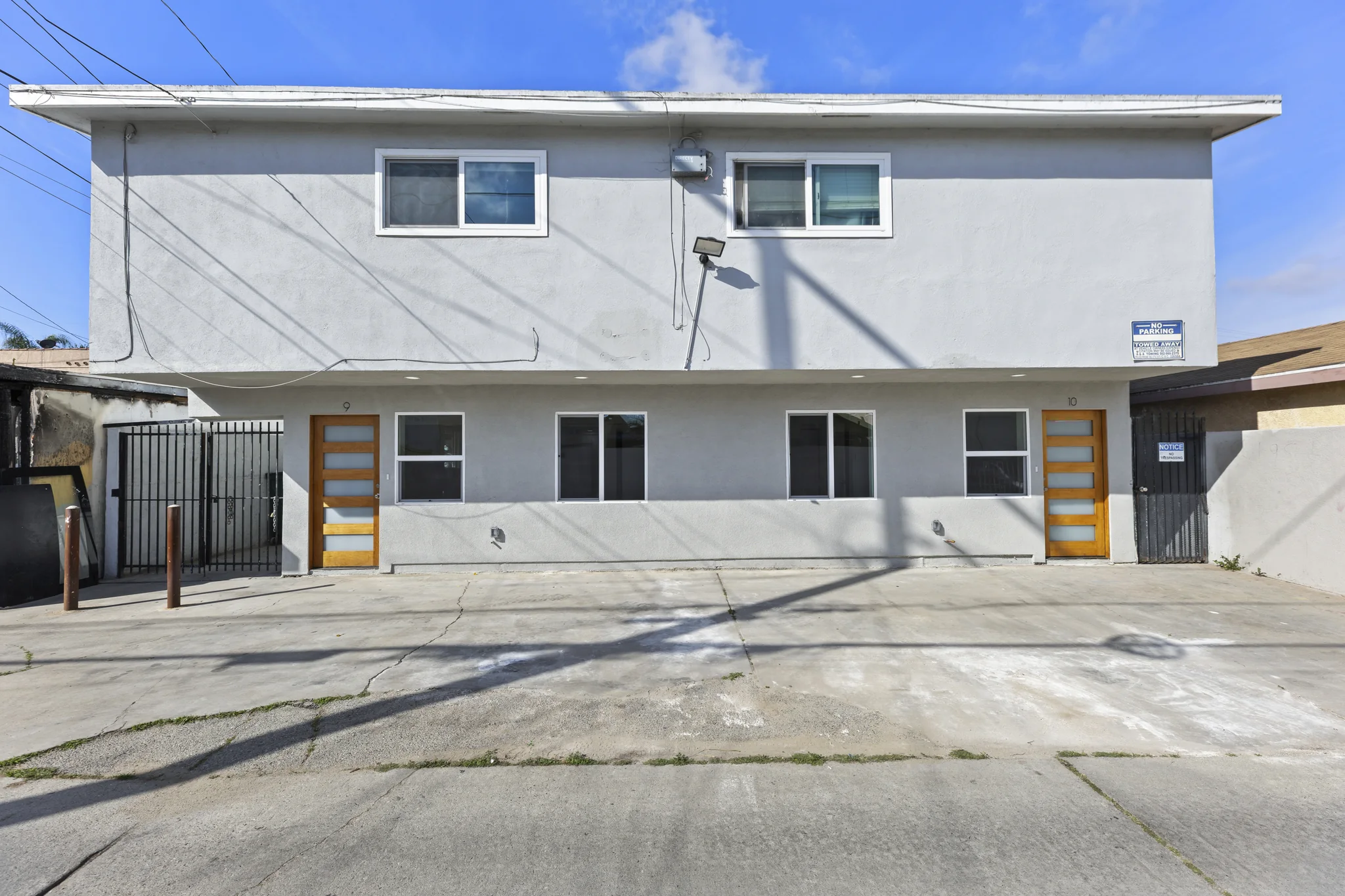 Walnut: front elevation of the two-story building