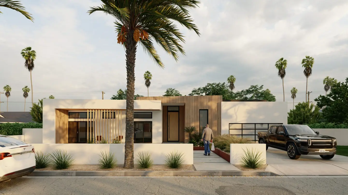 Alameda: a low roof, broad glazing and vertical screens shape Alameda’s street elevation