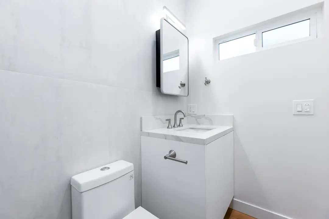 Ocean: bathroom vanity and toilet