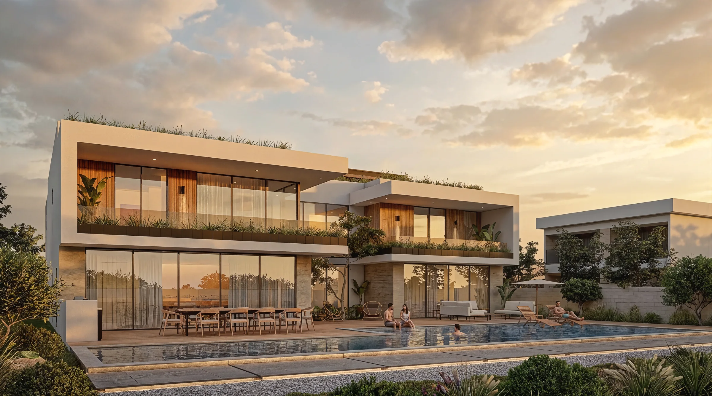 Bristol residential design at sunset