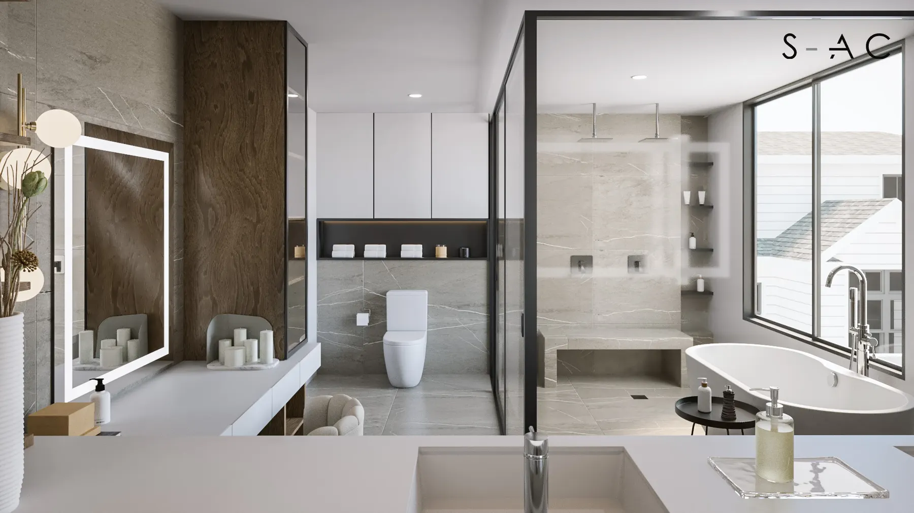 Santiago bathroom design rendering 9