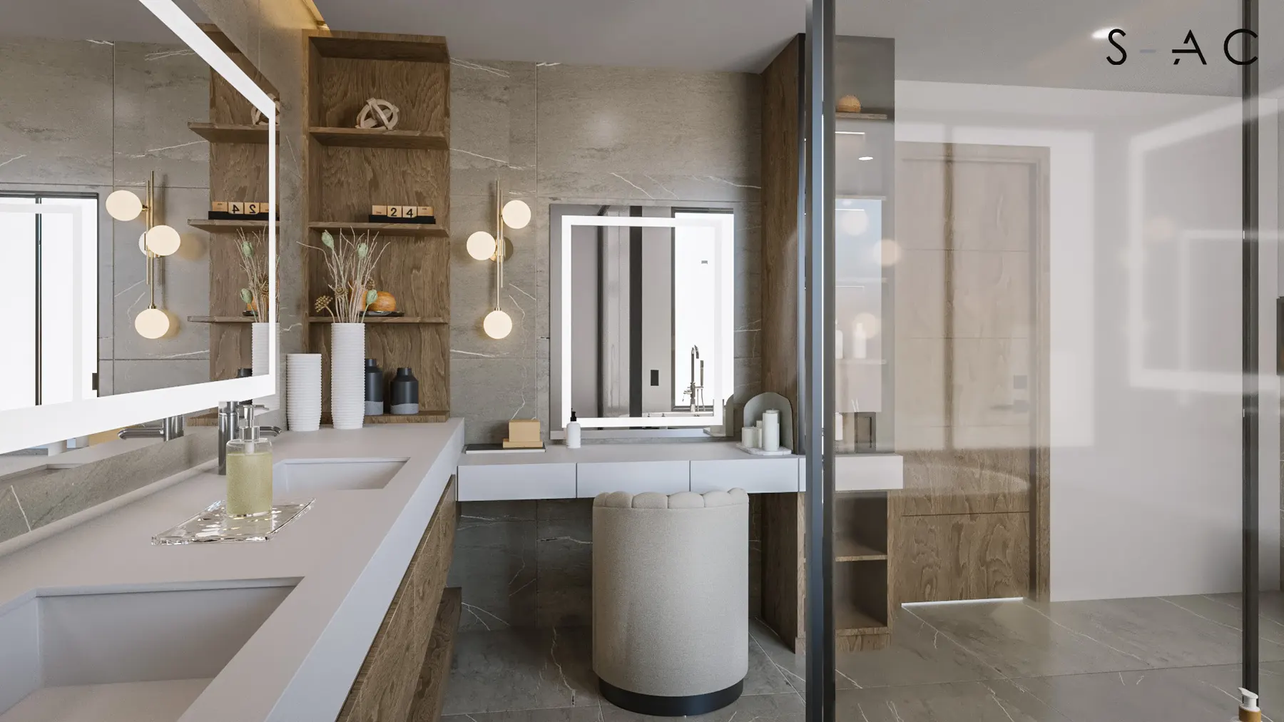 Santiago bathroom design rendering 15