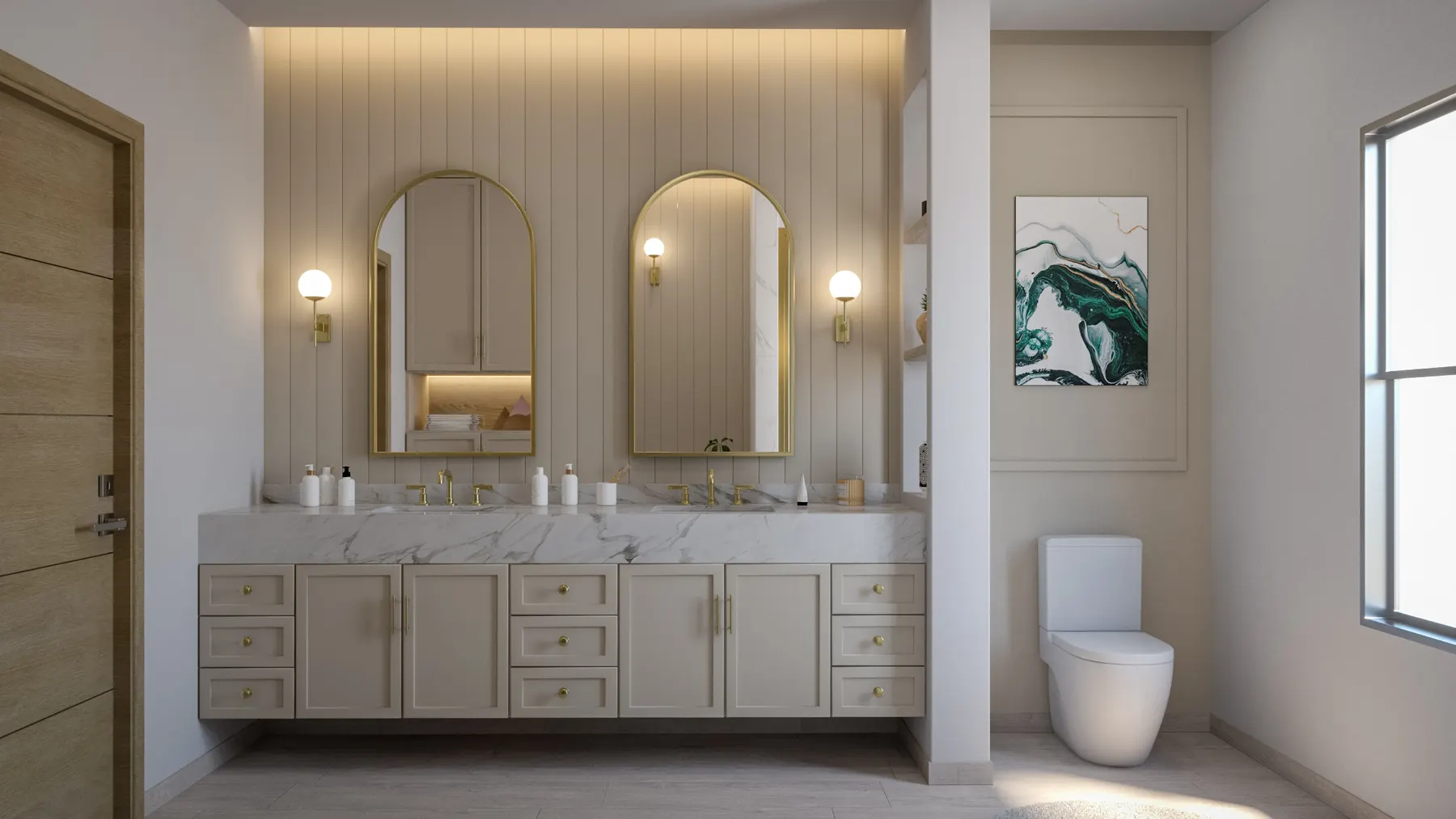 Santiago bathroom design rendering 10
