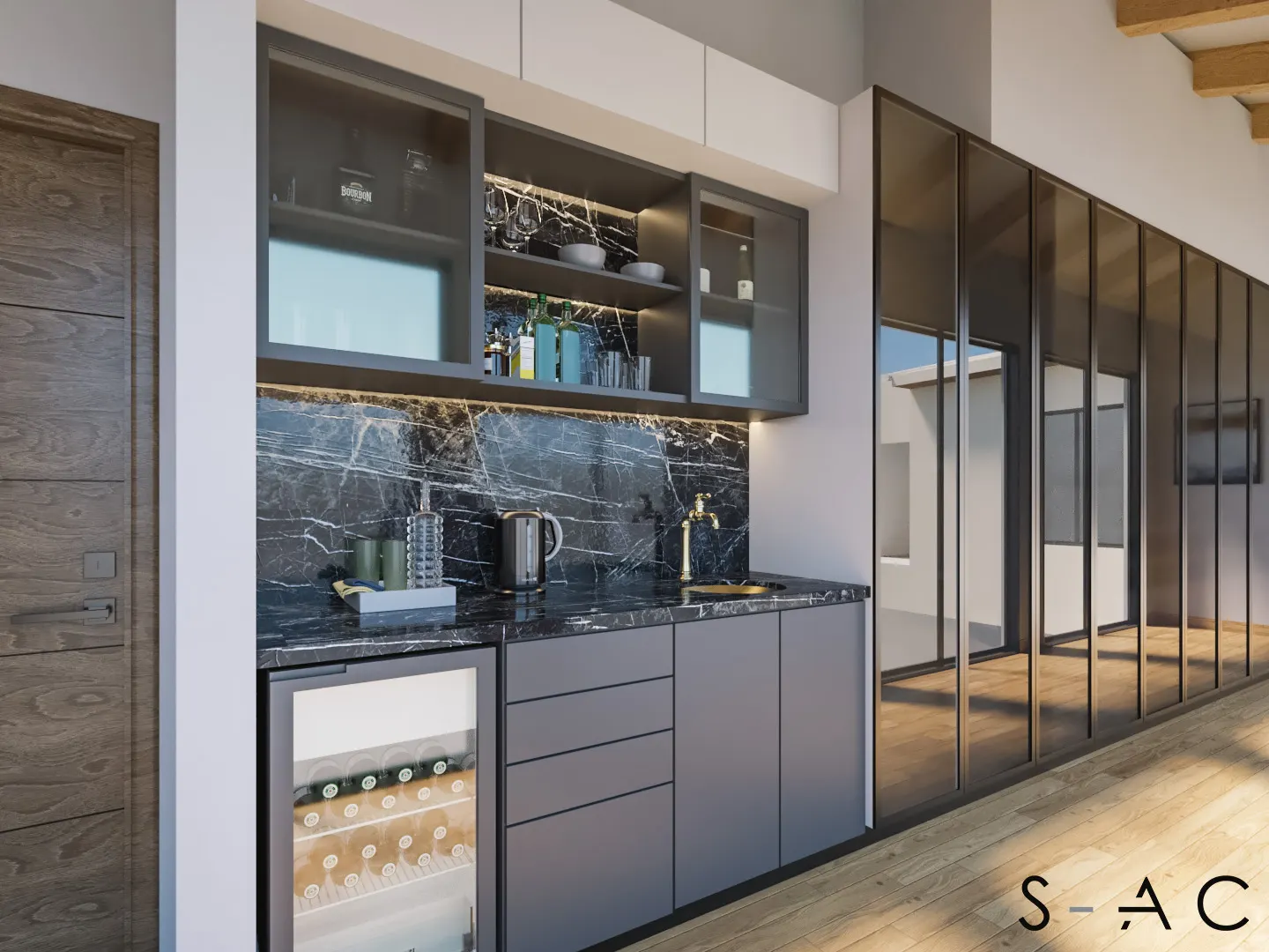 Santiago kitchen design rendering 22