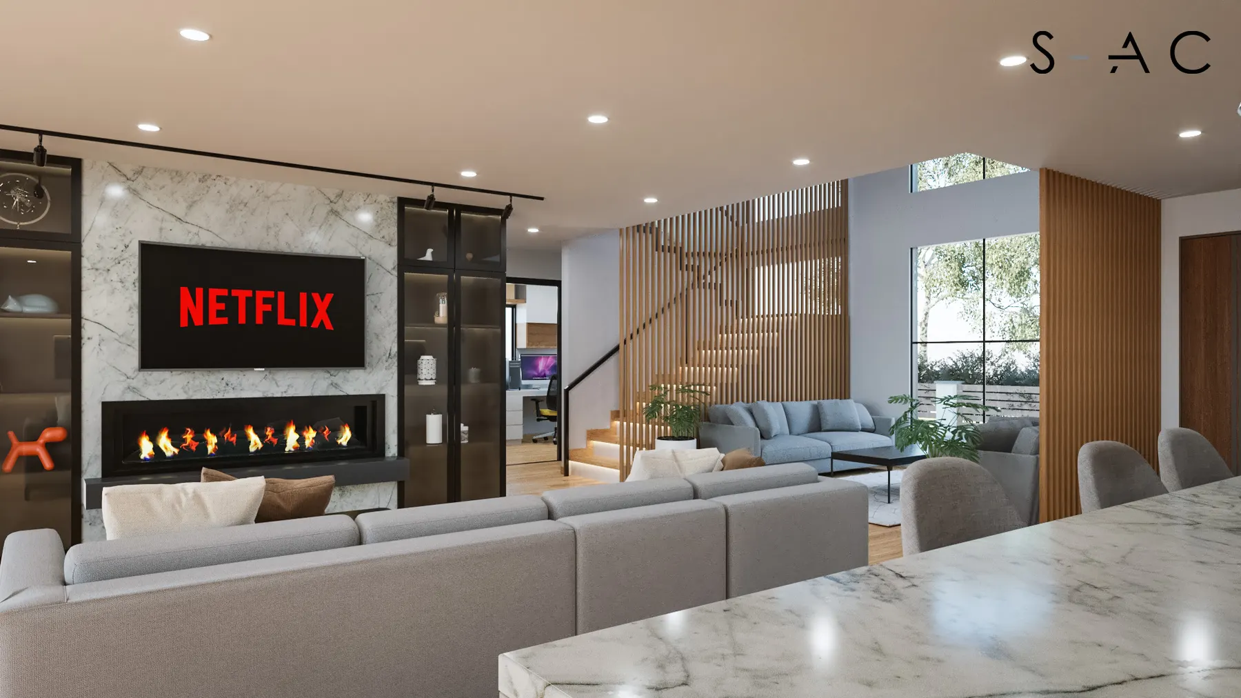 Santiago living room design rendering 25