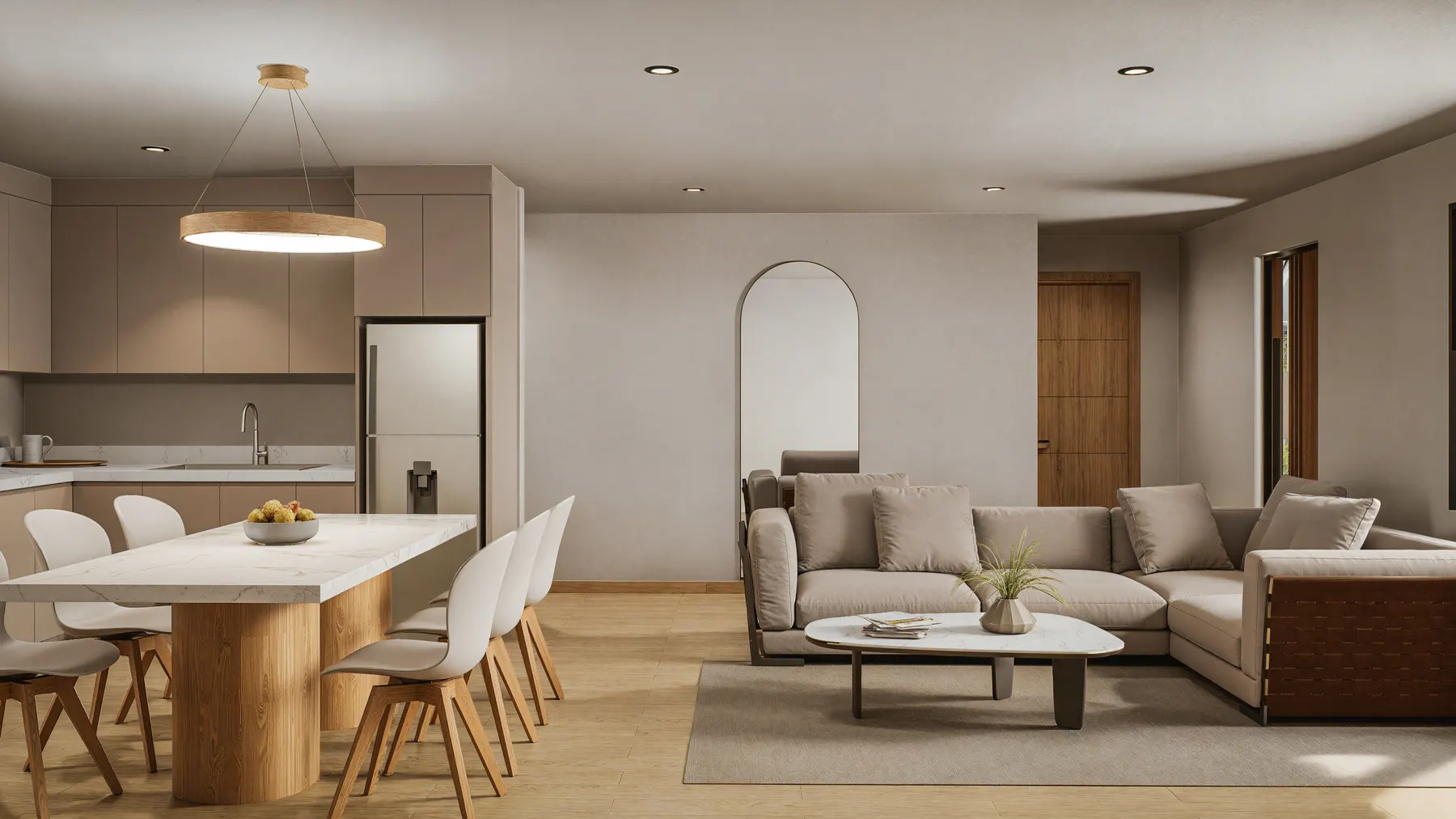 Almond interior design rendering 5
