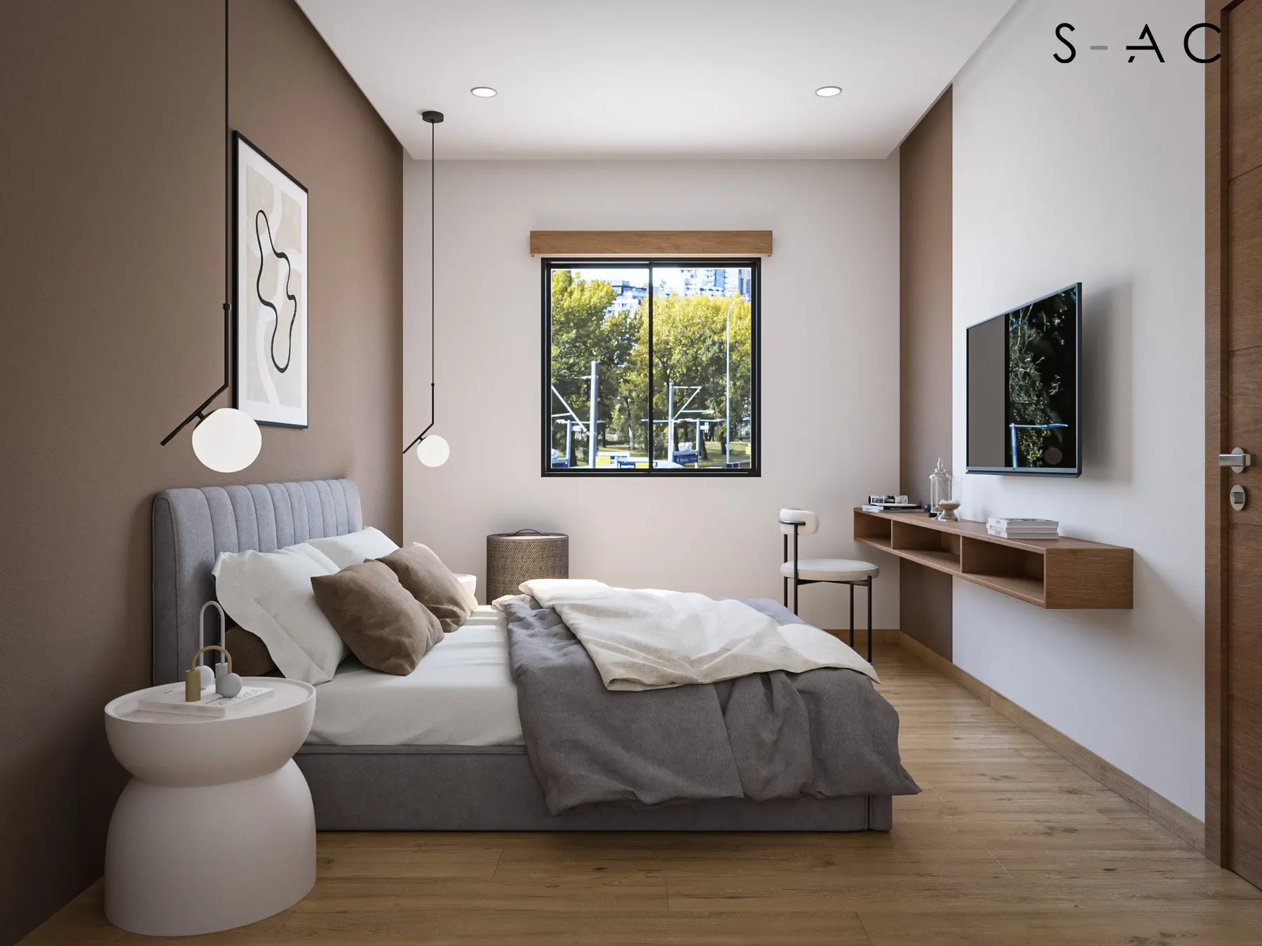 Lumen bedroom design rendering 5